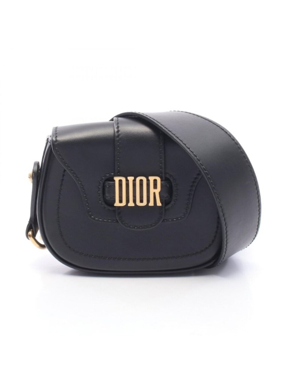 Dior Shoulder Bag D-fence Defense Mini Black Leather